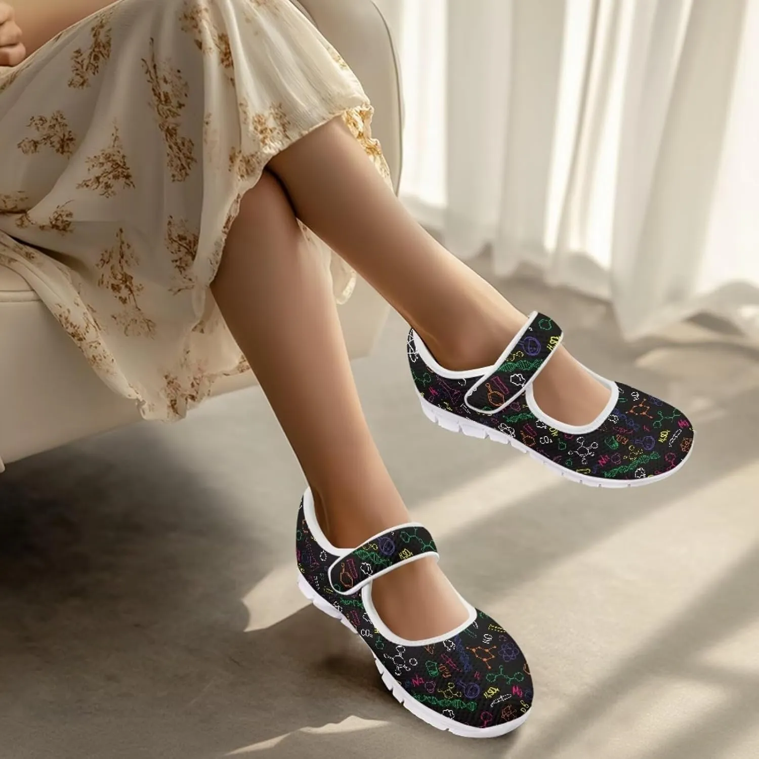 Coloranimal Mary Jane Shoes Women Slip On Shoes Casual Mary Jane Flat Womens Dressy Comfortable Flats Shoes Women's Flats Walking Shoes Outdoor