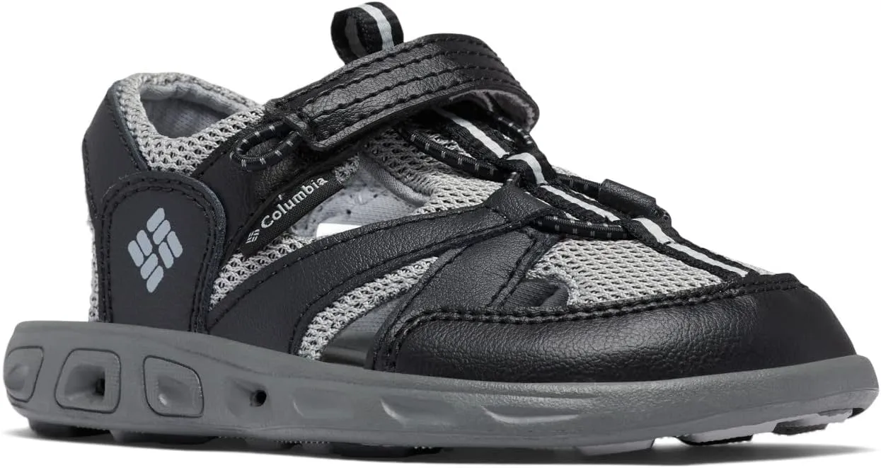 Columbia Youth Techsun Wave Sandal, Black/Steam, 8