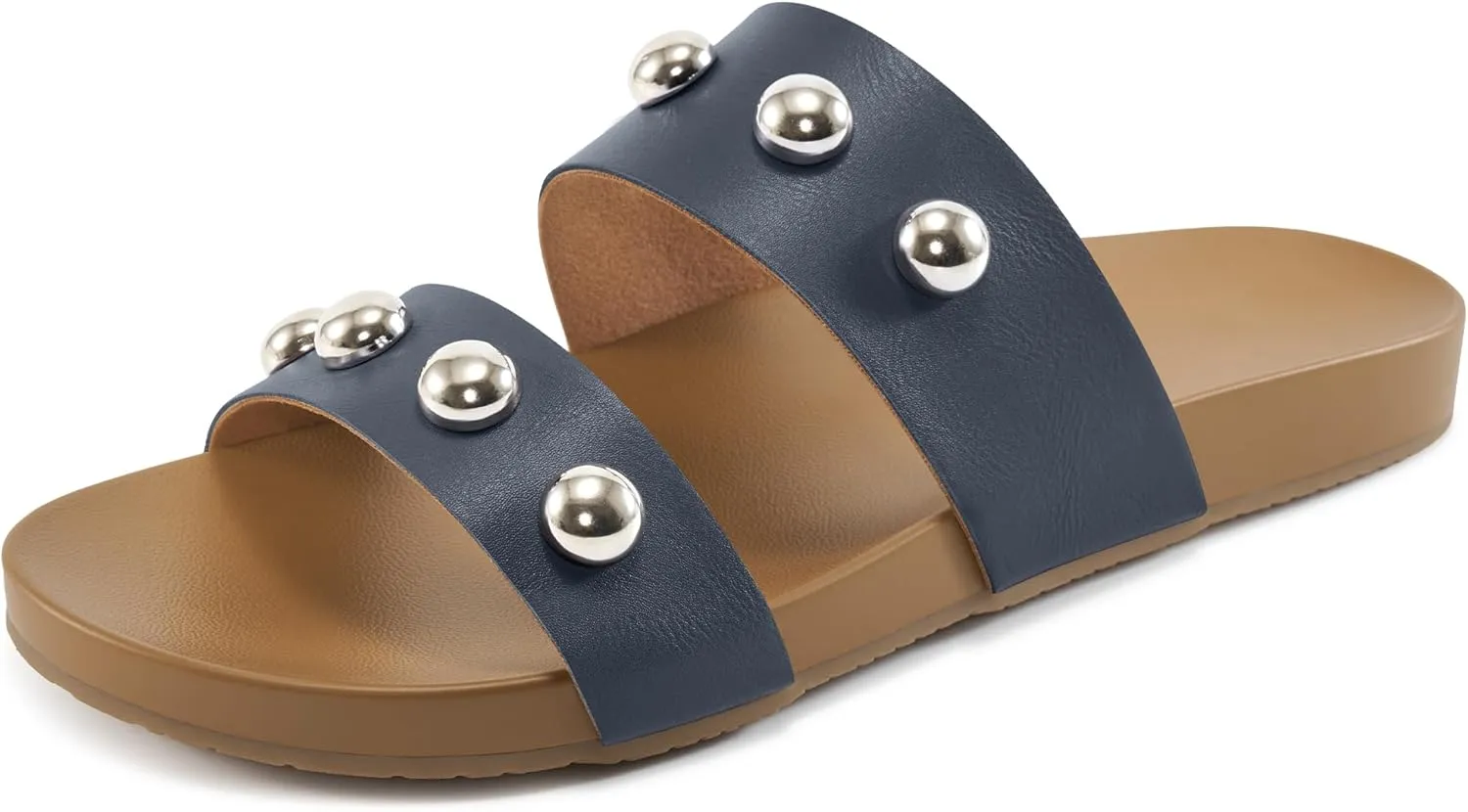 Comfort Sandals for Women Outdoors: Arch Support Open Toe Womens Sandals - Casual Slip On Beach Slides for Women