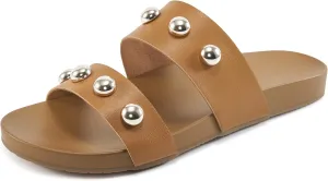 Comfort Sandals for Women Outdoors: Arch Support Open Toe Womens Sandals - Casual Slip On Beach Slides for Women