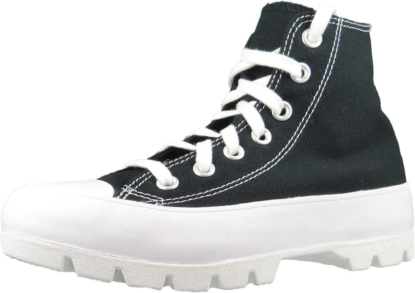 Converse Women's Chuck Taylor All Star Lugged Hi Sneakers, Black/White/Black, 8 Medium US