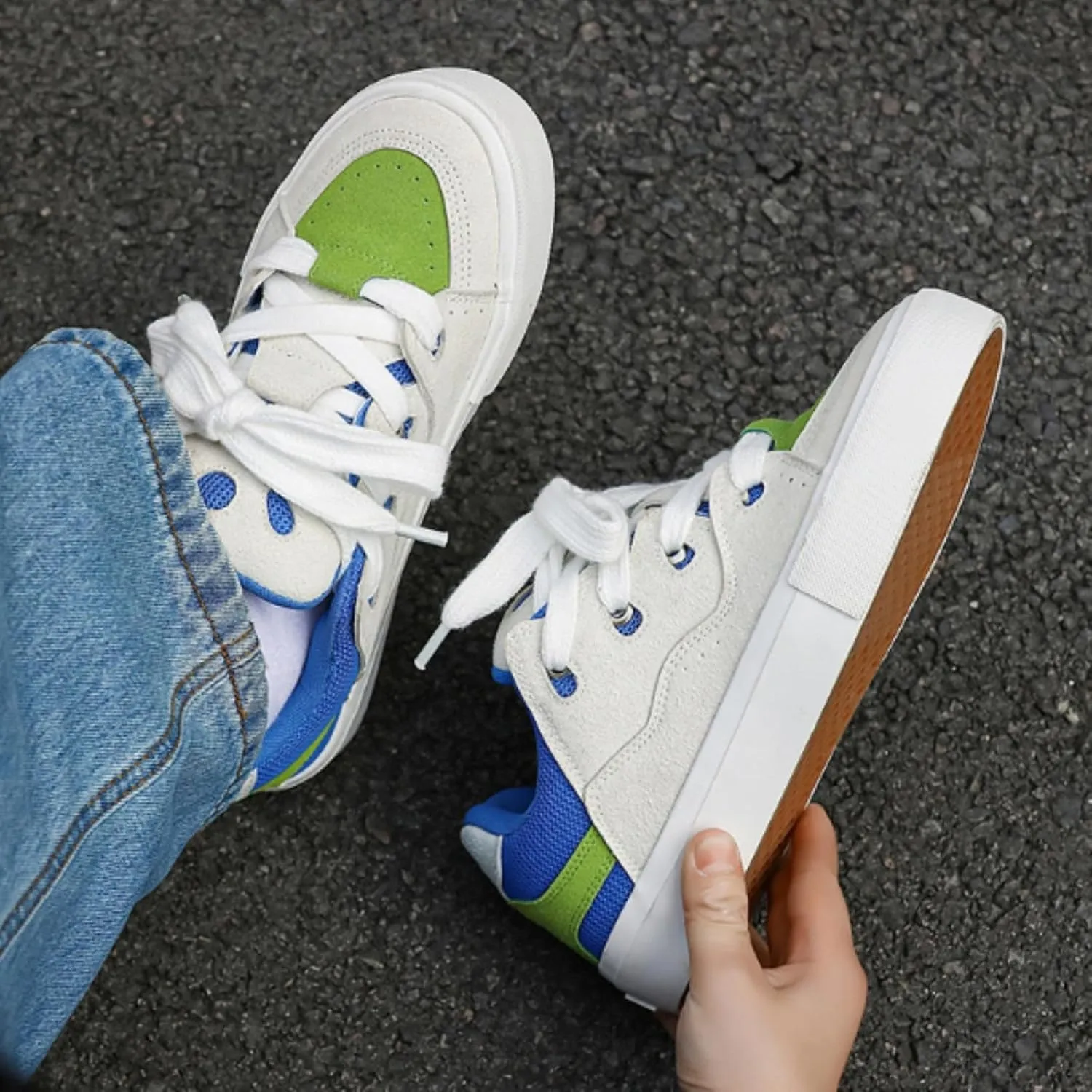 Cool Plaid Canvas Sneakers Women Men Fashion Trendy Casual Aesthetic Couple Skateboard Walking Shoes