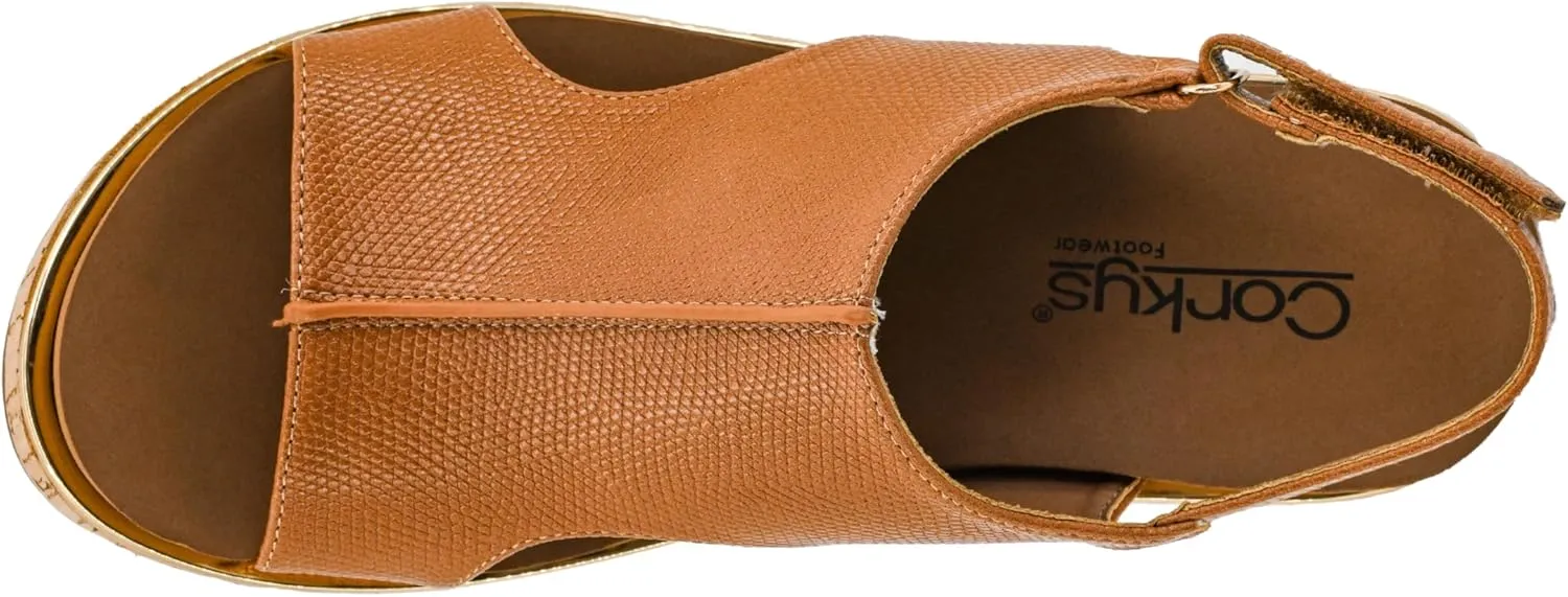 Corkys Footwear Womens Carley Wedges, Featuring Corkys EVA Foam Cushioned Insoles, A 2.5 Inch Heel, Lightweight For All Day Wear, And Hook And Loop Closure