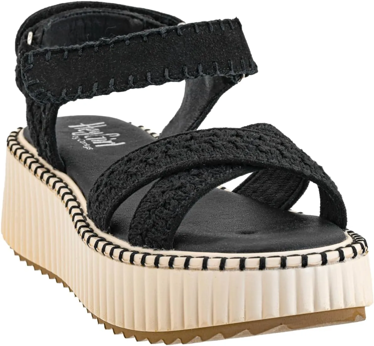 Corkys Footwear Women's Total Catch Sandals: Criss-Cross Style Straps with 1.75-Inch Platform and Secure Hook And Loop Ankle Closure for Comfort and Fashion