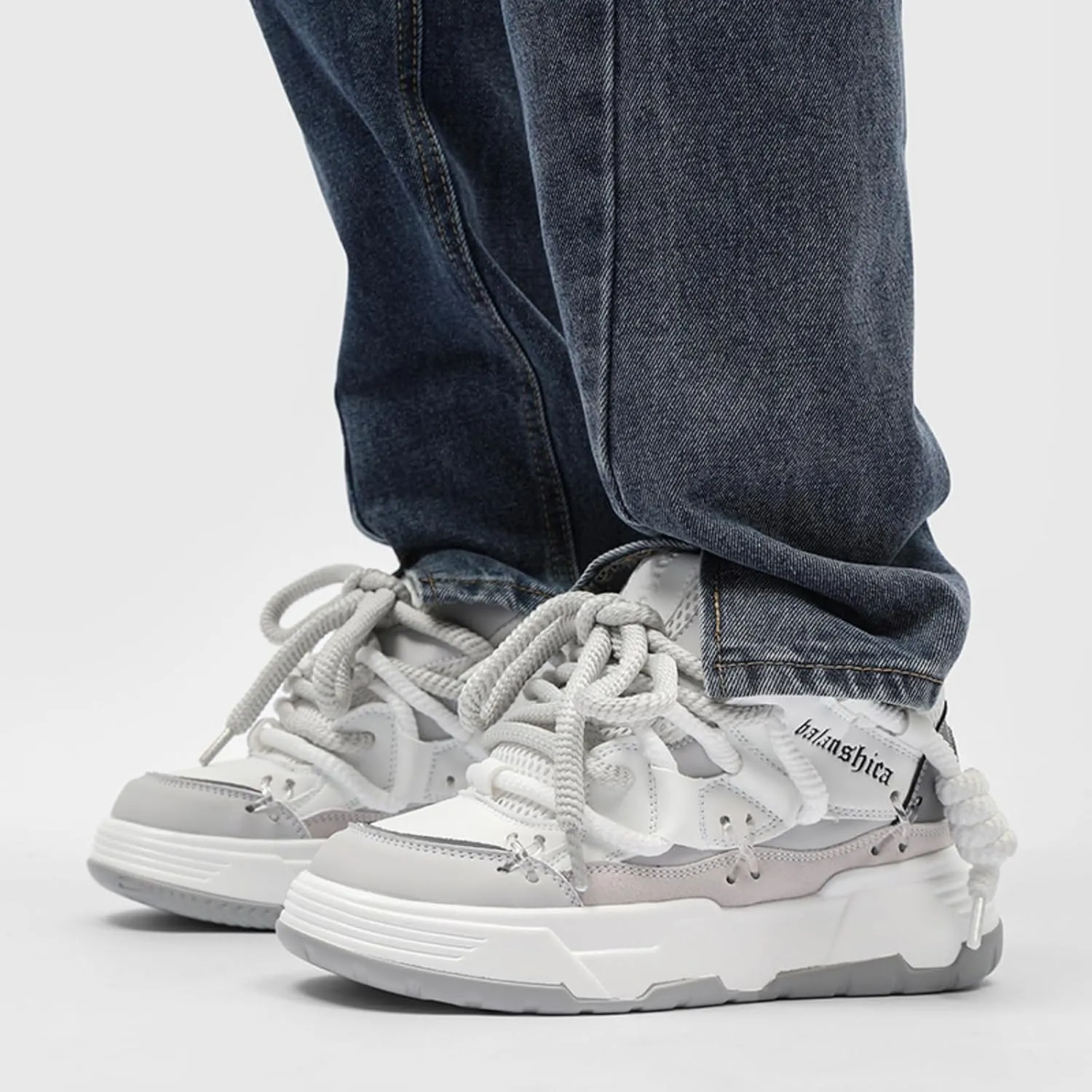 Couple's Faux - Leather Chunky Sneakers, Lightweight and Breathable. Suitable for Walking, Tennis, Running, with Height - Increasing Design. Perfect for Casual and Stylish Looks.