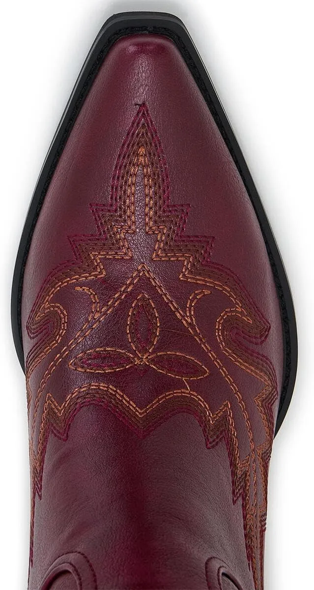 Cowgirl Boots Women – Western Mid-Calf Cowboy Boots, Pointy Toe, 3” Chunky Heel Fashion Embroidered Ladies Boots