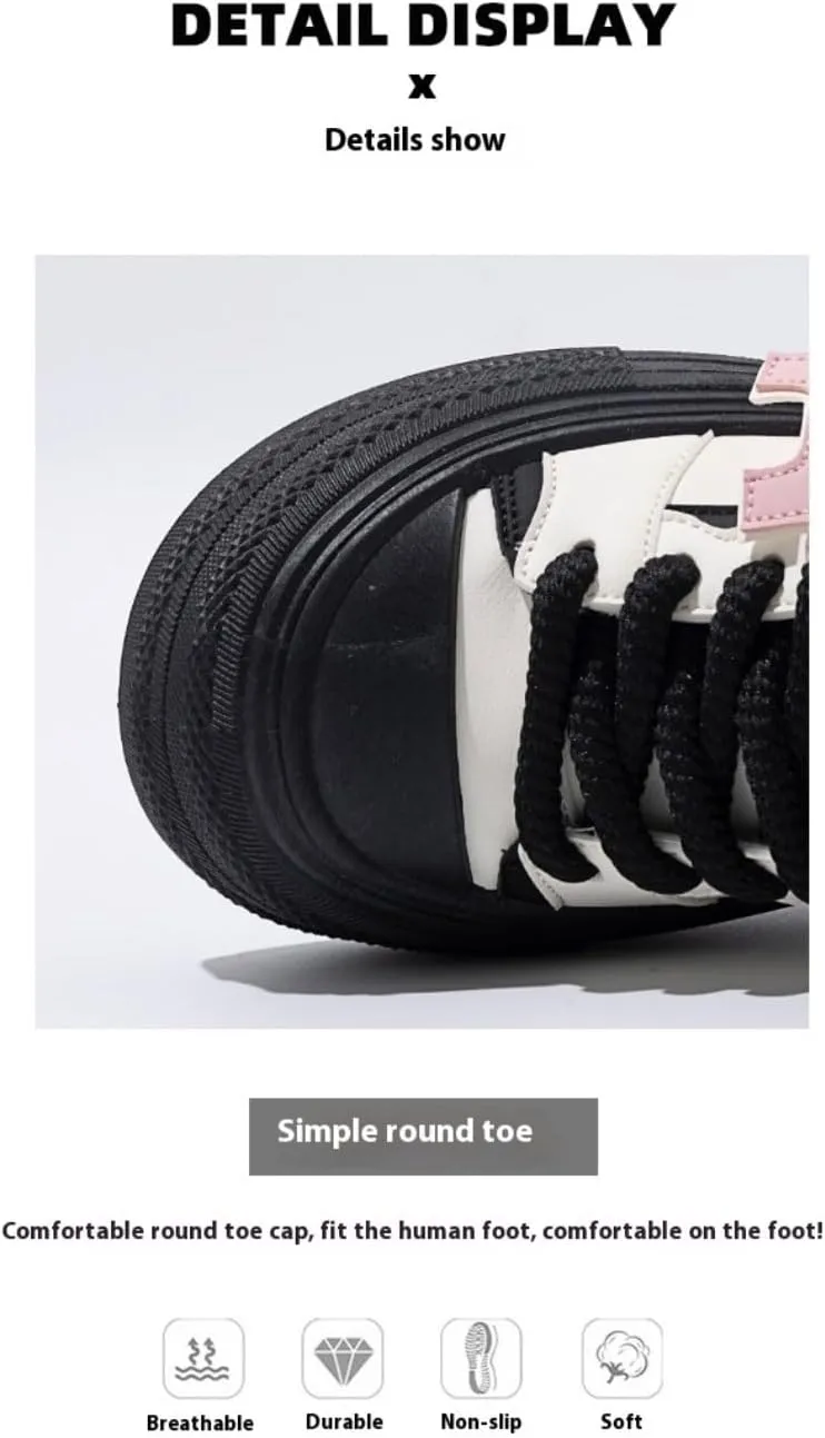 Creamy Korean Chunky Sneakers, Kawaii Anime Style, Cloud Sole with Hidden Heel Lift, Casual Athletic Shoes for Women Outfit, Trendy Gift for Daughter, Perfect for Travel