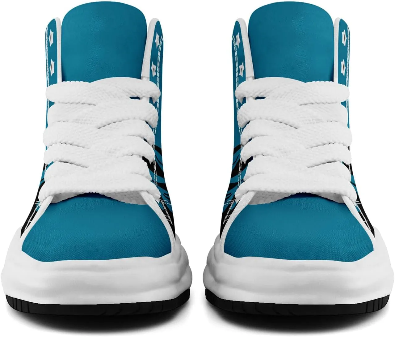 Custom Flame High-Top Platform Sneakers, Fashion Chunky Elevated Canvas Trainers for Streetwear Race Casual Footwear