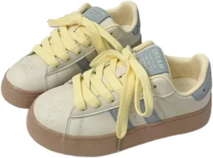 Cute Bowknot Cat Fish Chunky Platform Sneakers Women Y2K Aesthetic 1" Height Increase Casual Outfit Cute Walking Shoes