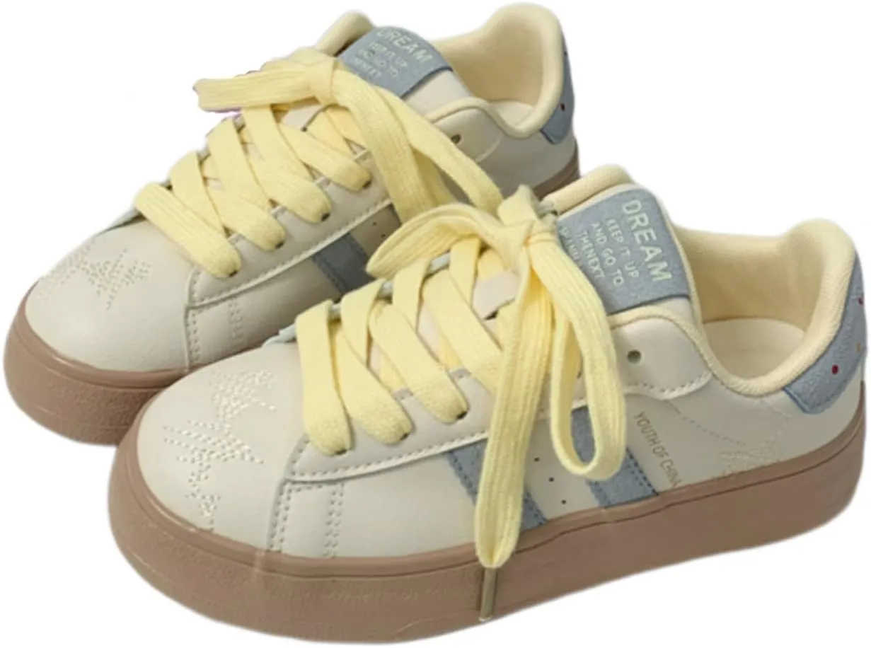 Cute Bowknot Cat Fish Chunky Platform Sneakers Women Y2K Aesthetic 1" Height Increase Casual Outfit Cute Walking Shoes