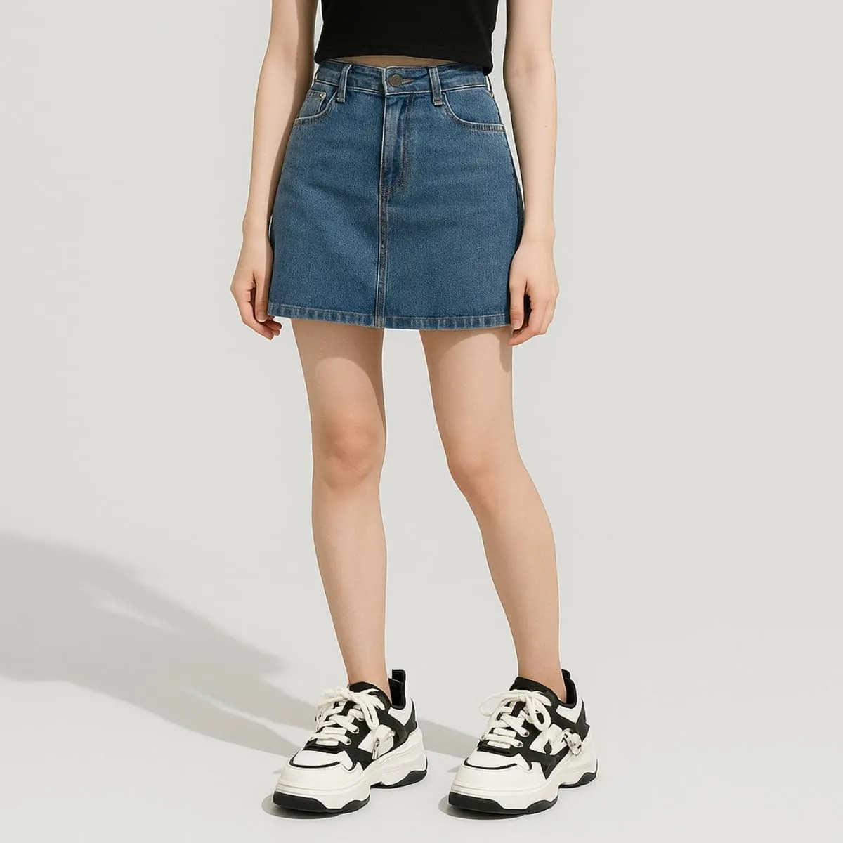 Cute Chunky Y2K Platform Sneakers for Student Girls Breathable Street Wear, GenZ Lace Casual Trainers with Panda Charms