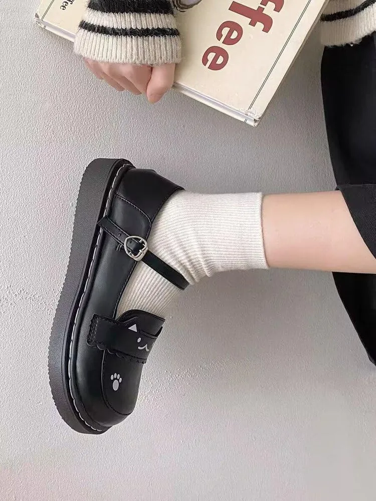 Cute Mary Janes Shoes Platform Chunky Round Toe Sweet Lolita School Shoes JK Fashion Pumps for Women Girls Kawaii Aesthetic Everyday Wear, Cosplay, Campus, Anime Conventions