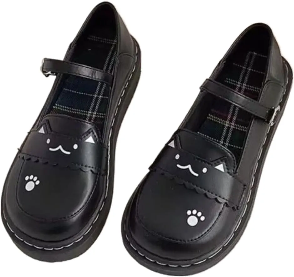 Cute Mary Janes Shoes Platform Chunky Round Toe Sweet Lolita School Shoes JK Fashion Pumps for Women Girls Kawaii Aesthetic Everyday Wear, Cosplay, Campus, Anime Conventions