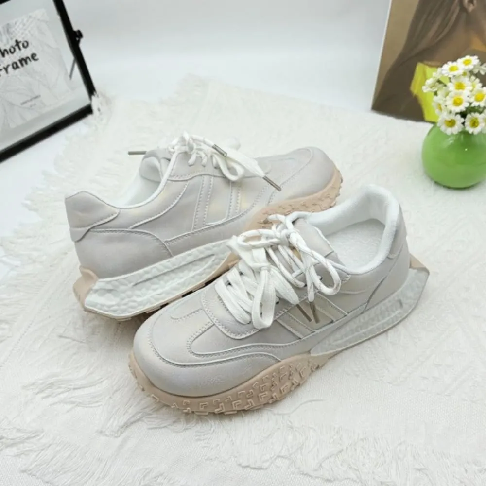 Cutecore Dad Shoes for Women Casual Tennis Gym Fitness Outdoor Hiking White Sneakers Comfortable Chunky Platform Kawaii Y2K Trendy Preppy Back To School Gift for Girls Granddaughter Travel Outfits