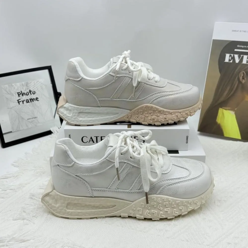 Cutecore Dad Shoes for Women Casual Tennis Gym Fitness Outdoor Hiking White Sneakers Comfortable Chunky Platform Kawaii Y2K Trendy Preppy Back To School Gift for Girls Granddaughter Travel Outfits