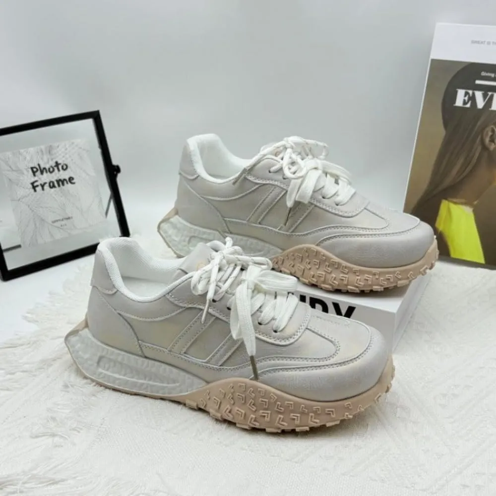 Cutecore Dad Shoes for Women Casual Tennis Gym Fitness Outdoor Hiking White Sneakers Comfortable Chunky Platform Kawaii Y2K Trendy Preppy Back To School Gift for Girls Granddaughter Travel Outfits