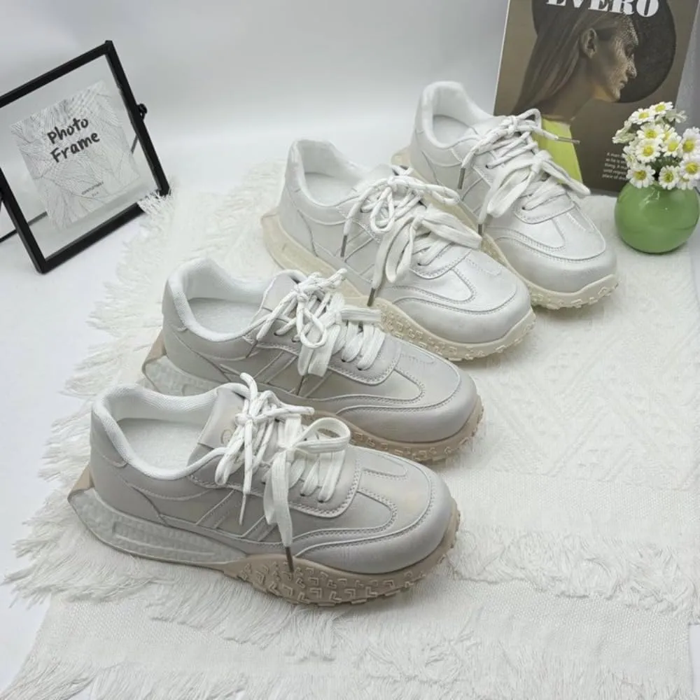 Cutecore Dad Shoes for Women Casual Tennis Gym Fitness Outdoor Hiking White Sneakers Comfortable Chunky Platform Kawaii Y2K Trendy Preppy Back To School Gift for Girls Granddaughter Travel Outfits