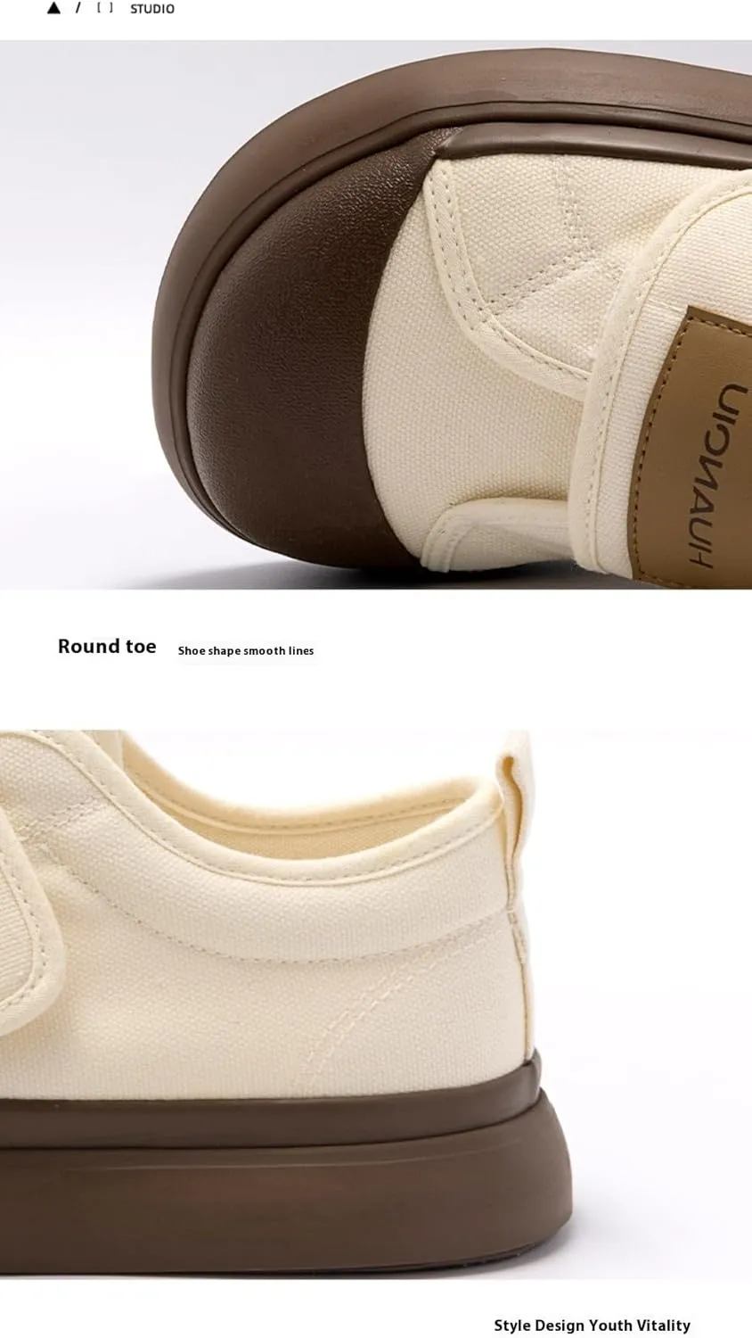 Cutecore Shoes No Tie Canvas Kawaii Sneakers Casual Tennis Gym Fitness Outdoor Hiking Comfortable Chunky Platform for Women Y2K Trendy Preppy Back to School Gift for Girls Granddaughter in Campus