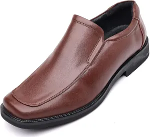 DADAWEN Men's Classic Leather Lined Formal Oxfords Slip on Casual Dress Shoes