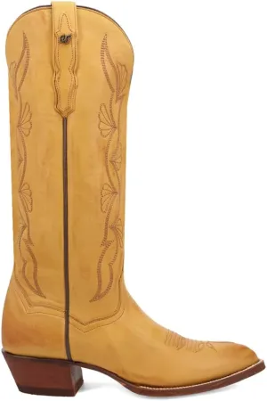 Dan Post Boots Womens Sunrise Canyon Pointed Toe Casual Boots Knee High Low Heel 1-2" - Yellow