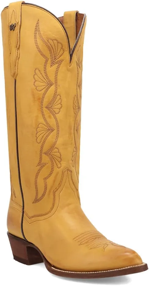 Dan Post Boots Womens Sunrise Canyon Pointed Toe Casual Boots Knee High Low Heel 1-2" - Yellow
