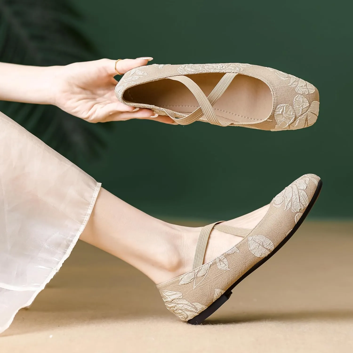Dear Time Women's Mary Jane Flat Shoes Casual Simple Ballets Comfortable Dressy Office Walking Shoes