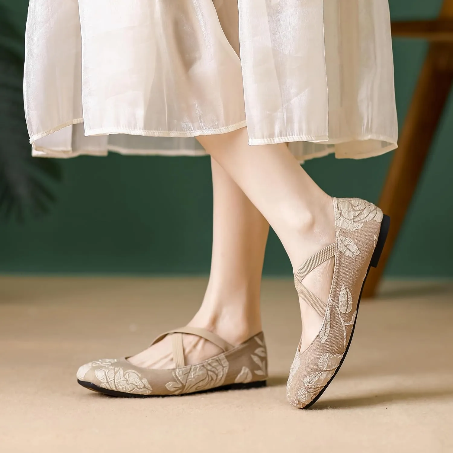 Dear Time Women's Mary Jane Flat Shoes Casual Simple Ballets Comfortable Dressy Office Walking Shoes