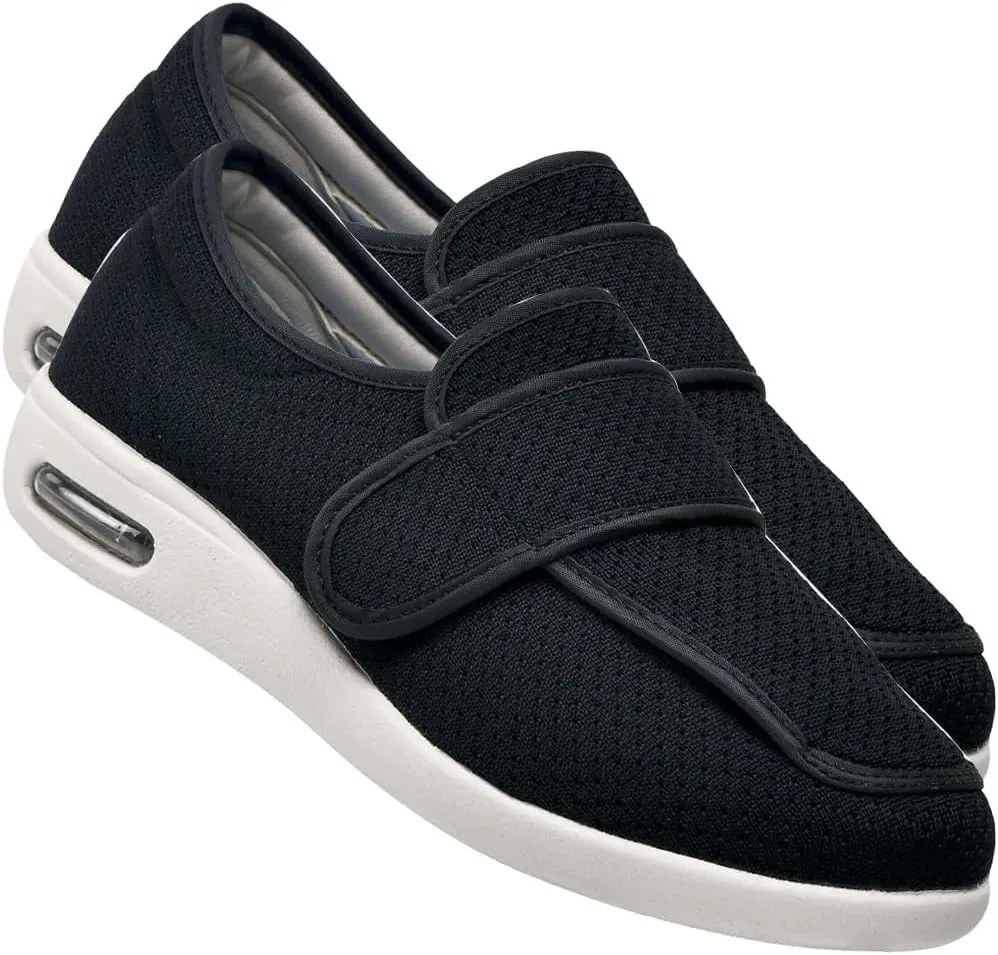 Diabetic Sandals for Men Extra Wide Width with Arch Support Plantar Fasciitis Sandals Running Walking Slip On Sneakers with 3 Pairs Insoles Replacement for Elderly Swollen Feet