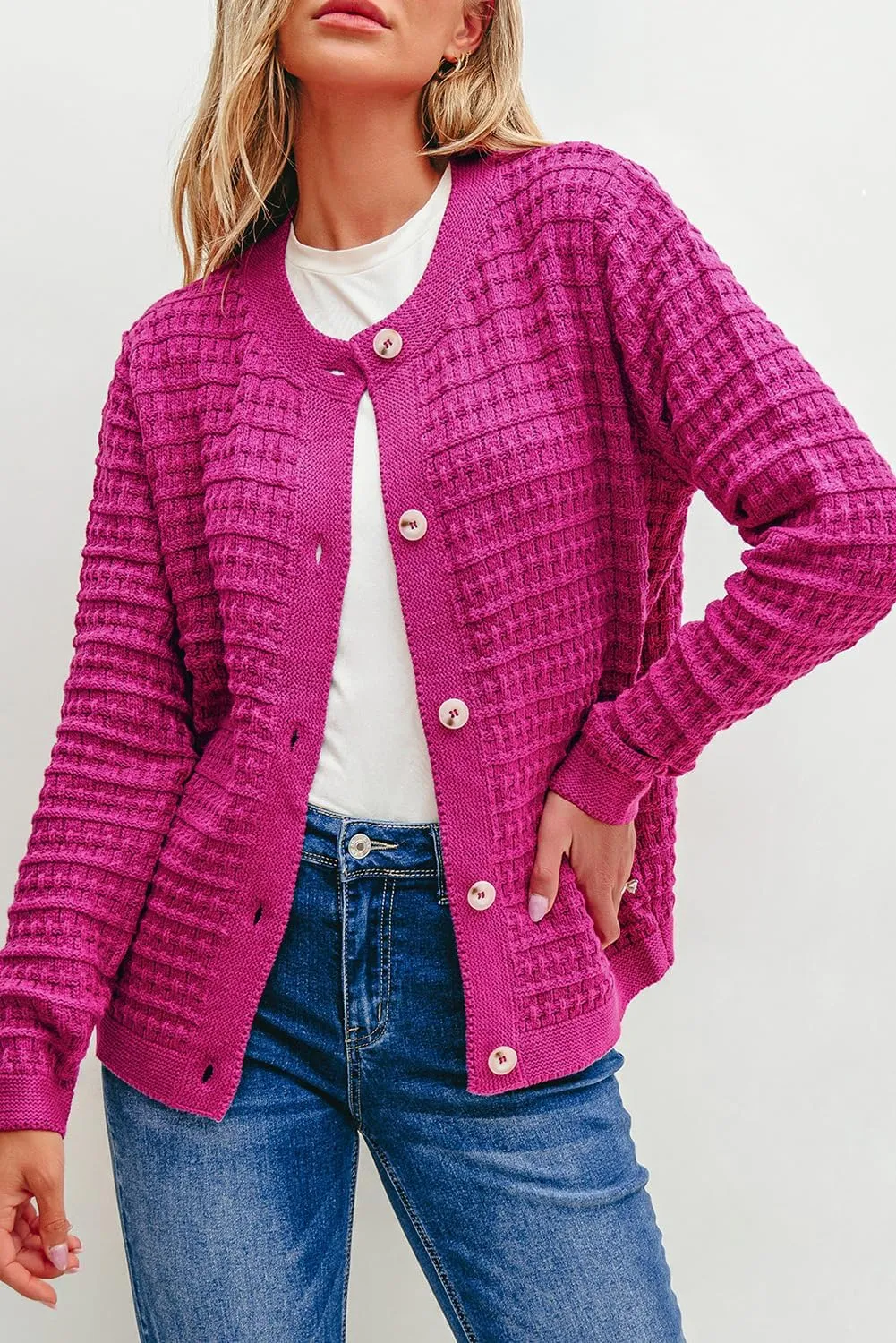 Dokotoo Cardigan Sweaters for Women Lightweight Long Sleeve Open Front 2024 Button Down Jacket Winter