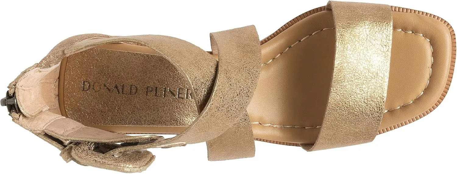 Donald Pliner Women's Helen Strap Sandals, 2,25" Block Heels Women's Summer Sandals, Open-Toe Sandals for All-Day Wear
