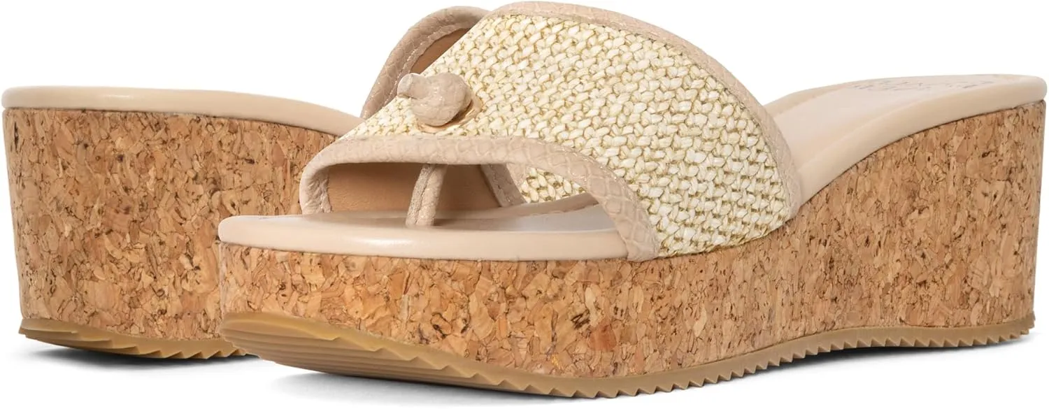 Donald Pliner Women’s SILLI Wedge Sandal – 2.5” Heel, Comfortable Sandals for Women, Heeled Summer Sandals, Open Toe Shoes for Women, Slip-On Sandals