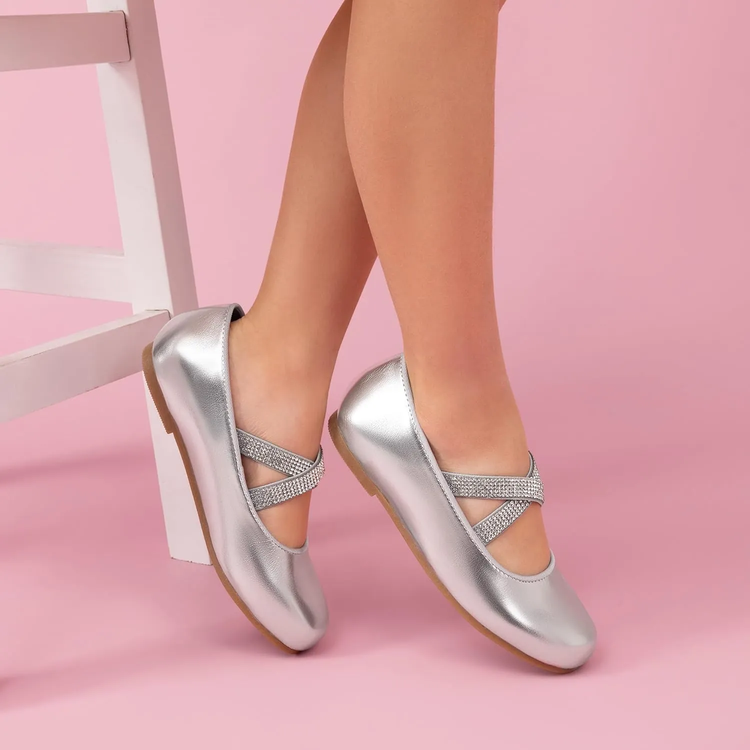DREAM PAIRS Girls Ballerina Dress Shoes Mary Jane Flats