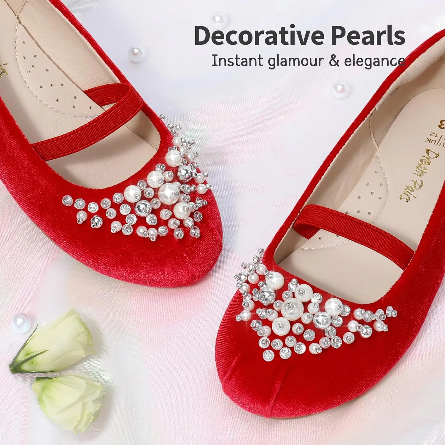 DREAM PAIRS Girls Ballet Flats Flower Shoes Mary Jane Ballerina Flat Dress Shoes for Daily/Wedding/Party
