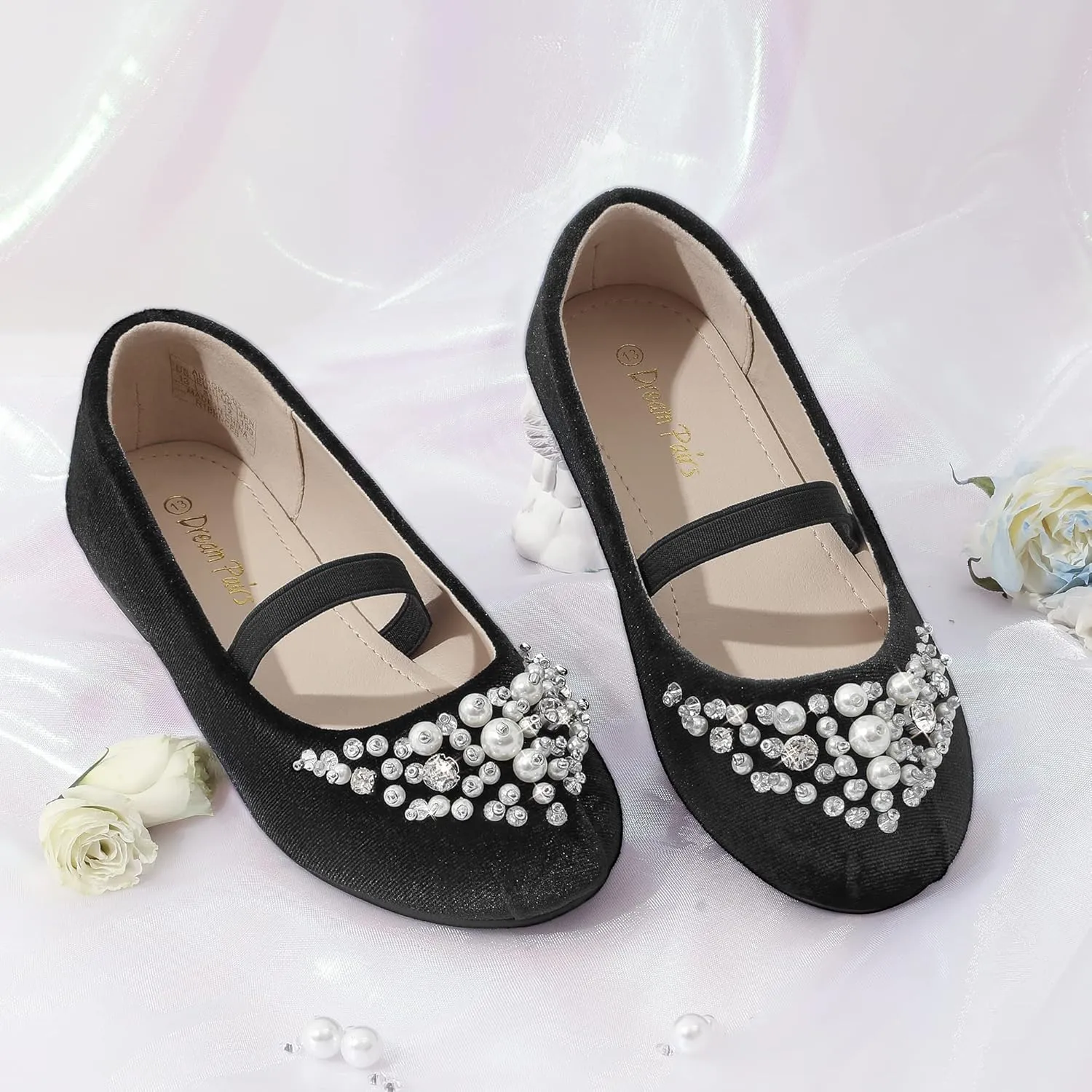 DREAM PAIRS Girls Ballet Flats Flower Shoes Mary Jane Ballerina Flat Dress Shoes for Daily/Wedding/Party