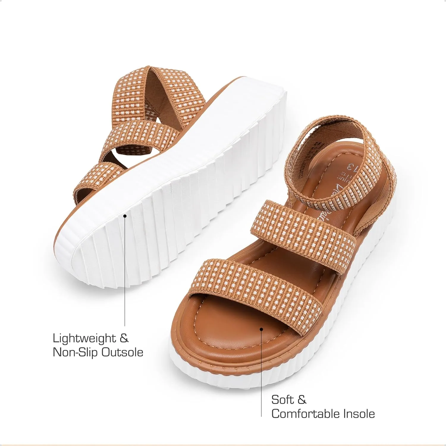 DREAM PAIRS Girls Flatform Wedge Open Toe Platform Summer Sandals with Buckle Ankle Strap for Little Kid/Big Kid