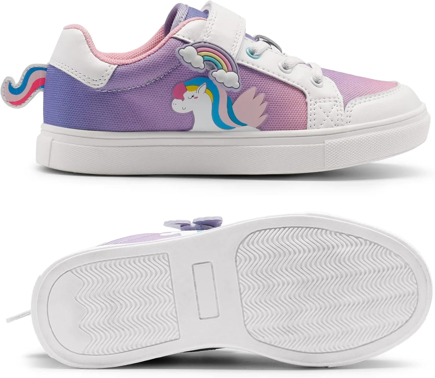 DREAM PAIRS Girls Shoes Toddler Sneakers Rainbow Storybook Casual School Walking Footwear for Toddler/Little Kids