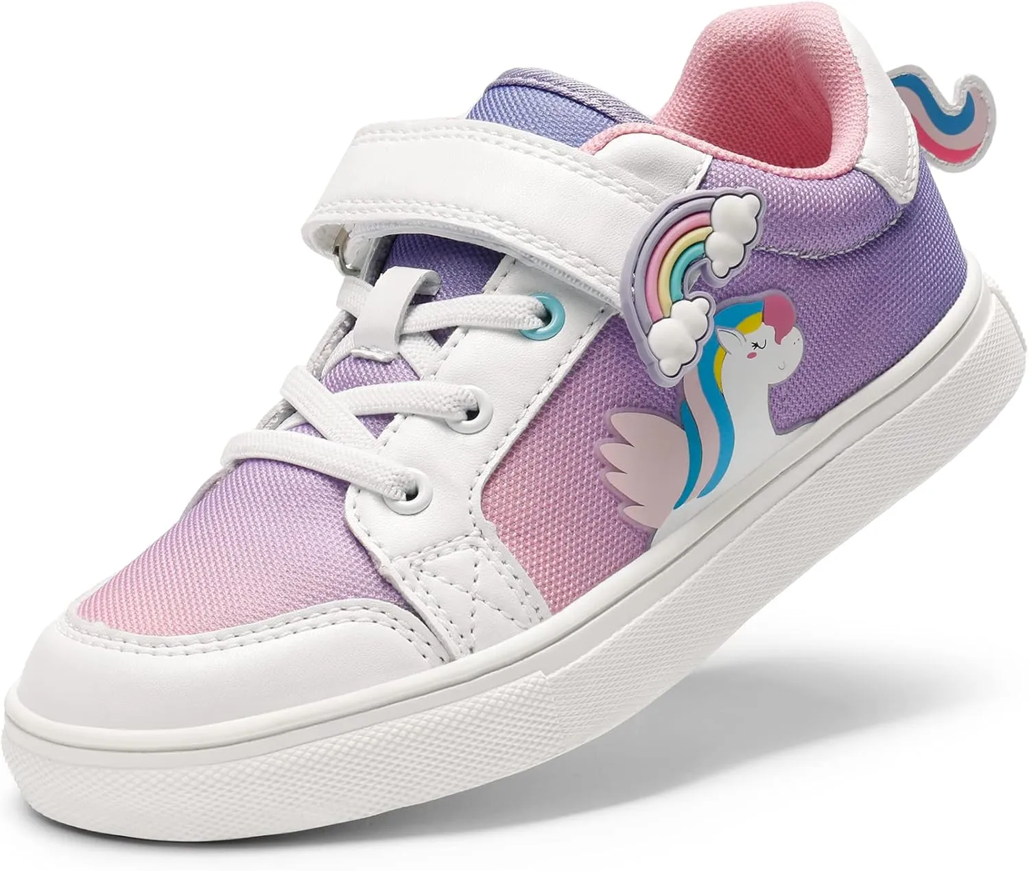 DREAM PAIRS Girls Shoes Toddler Sneakers Rainbow Storybook Casual School Walking Footwear for Toddler/Little Kids