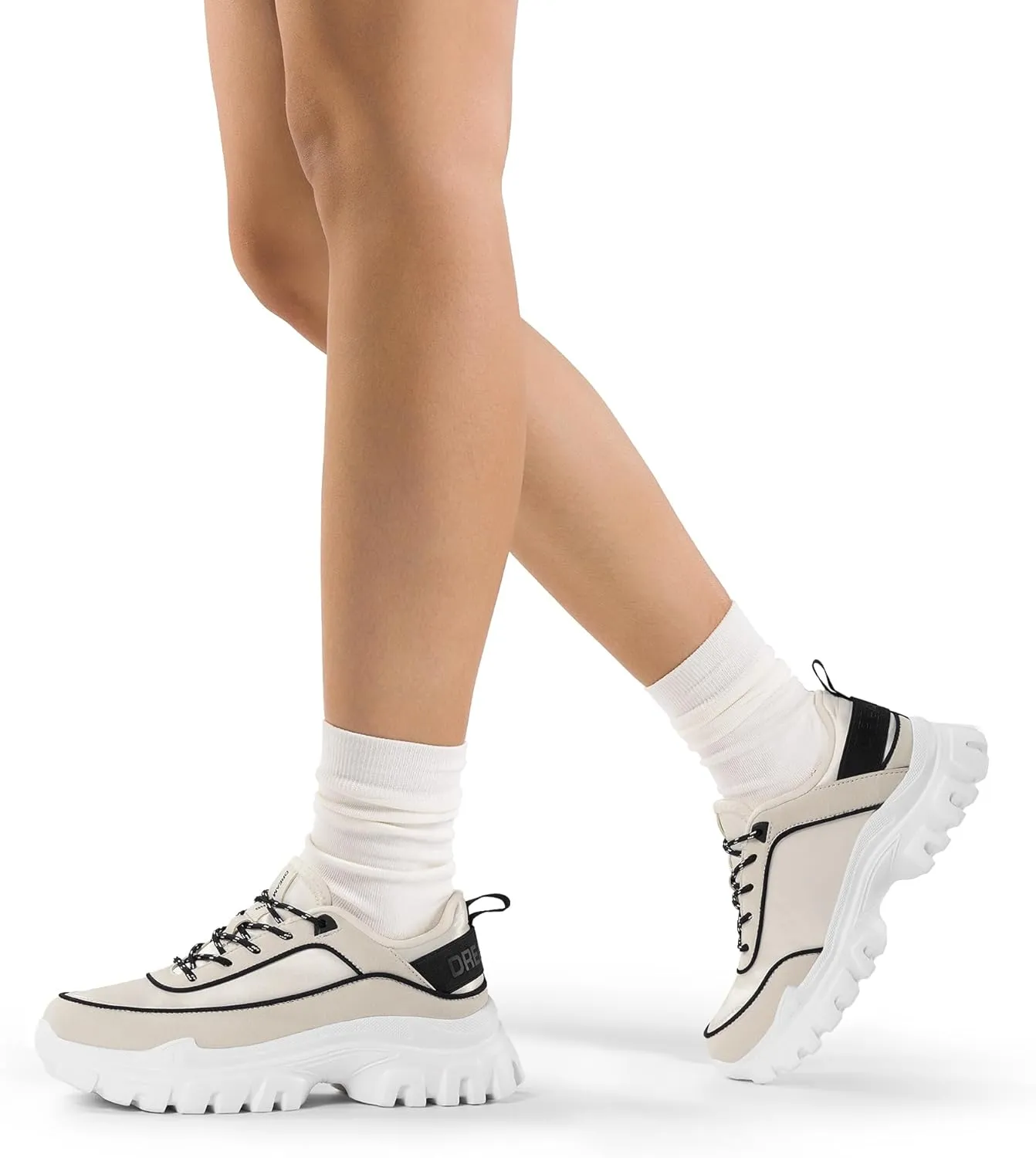 DREAM PAIRS Women Platform Chunky Fashion Sneakers Walking Lace-Up Comfortable Sport Stylish Lightweight Classic Casual Work Tennis Shoes