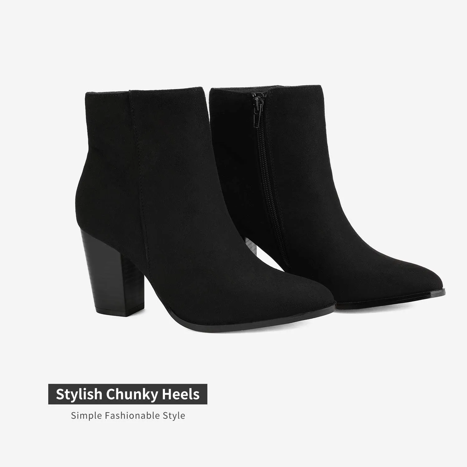DREAM PAIRS Women's Ankle Boots Chunky Block Heel Booties