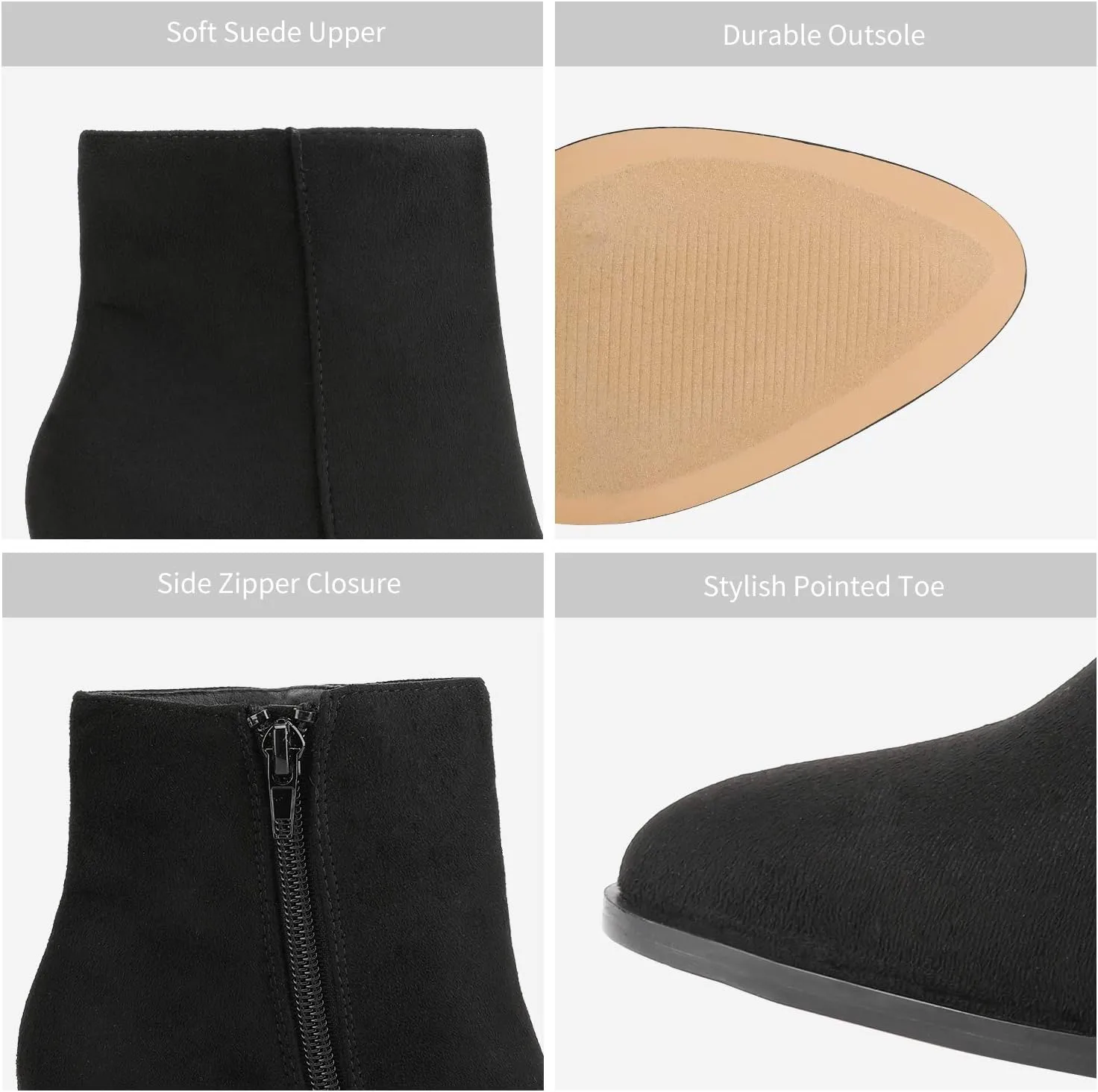 DREAM PAIRS Women's Ankle Boots Chunky Block Heel Booties