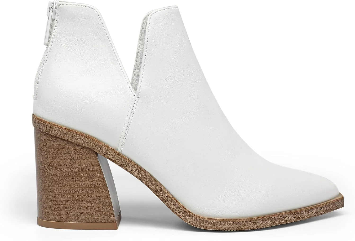 DREAM PAIRS Women's Ankle Boots Chunky Heel Pointed Toe Short Booties Shoes