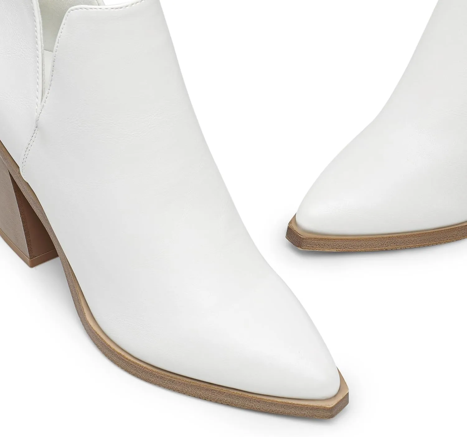 DREAM PAIRS Women's Ankle Boots Chunky Heel Pointed Toe Short Booties Shoes