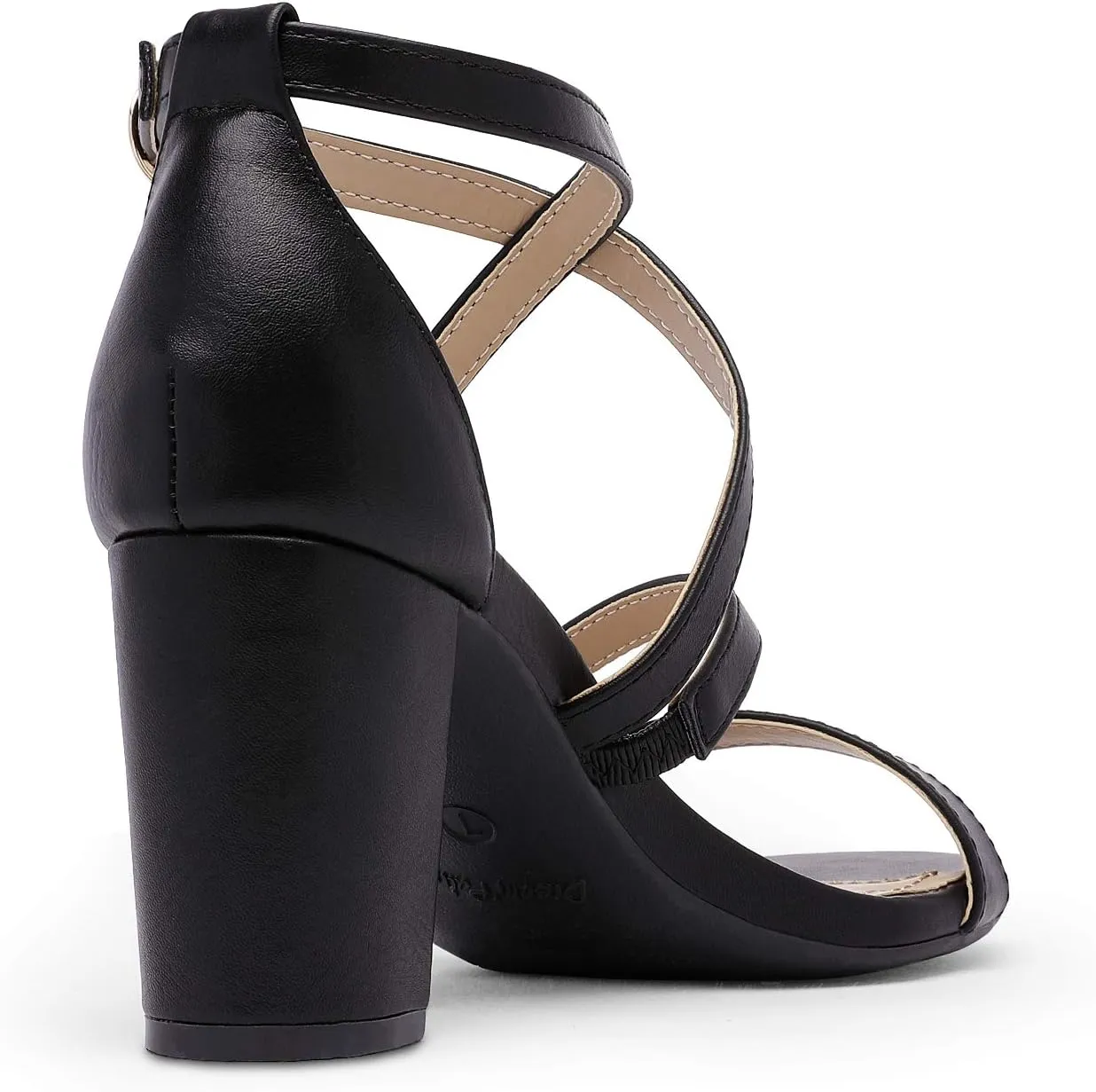 DREAM PAIRS Women’s Ankle Strap Dress Pump Low Chunky Heel Sandals