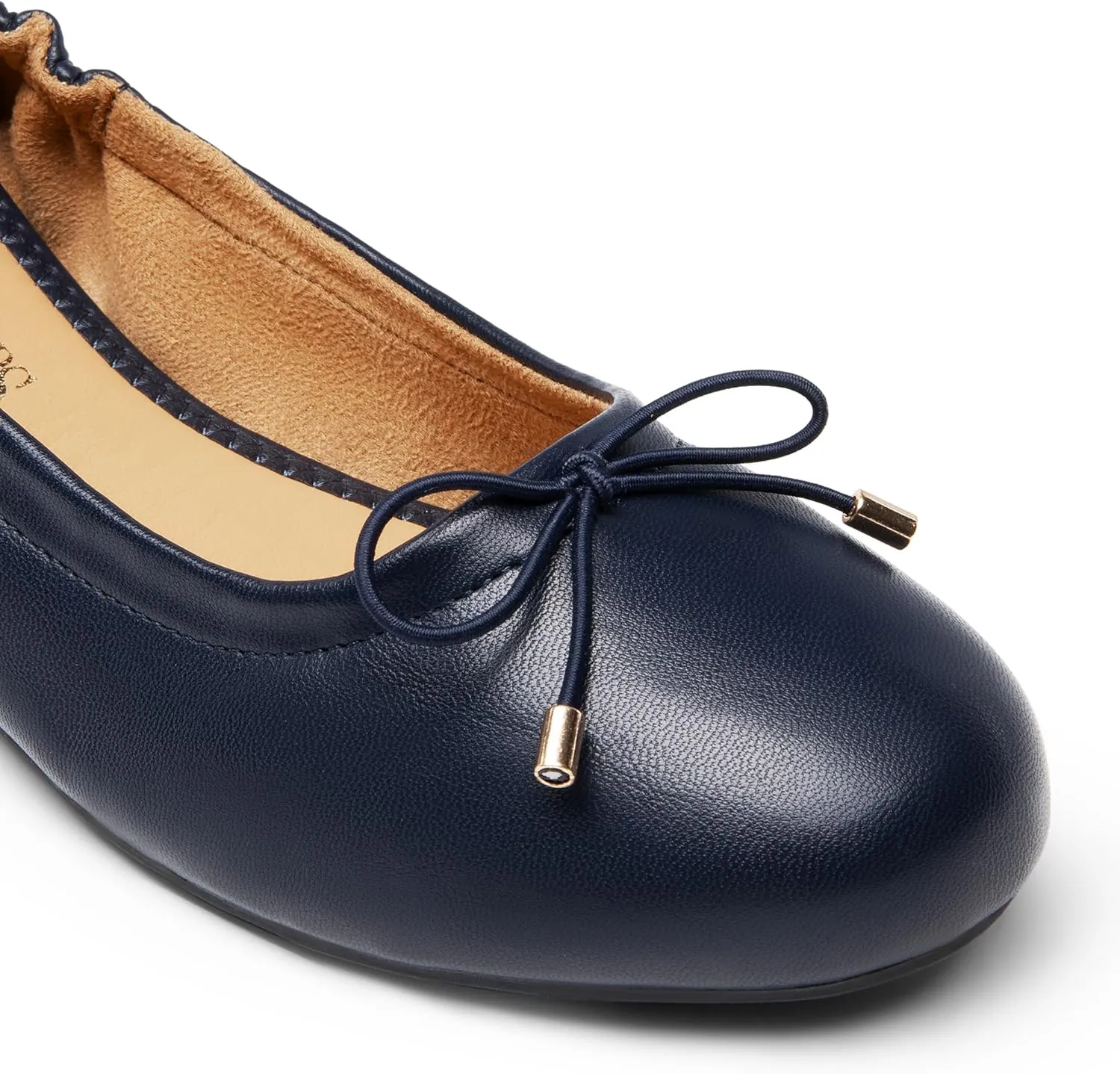 DREAM PAIRS Women's Ballet Flats, Foldable Round Toe Dress Shoes, Comfortable Slip On Work Flat Shoes with Bowknot