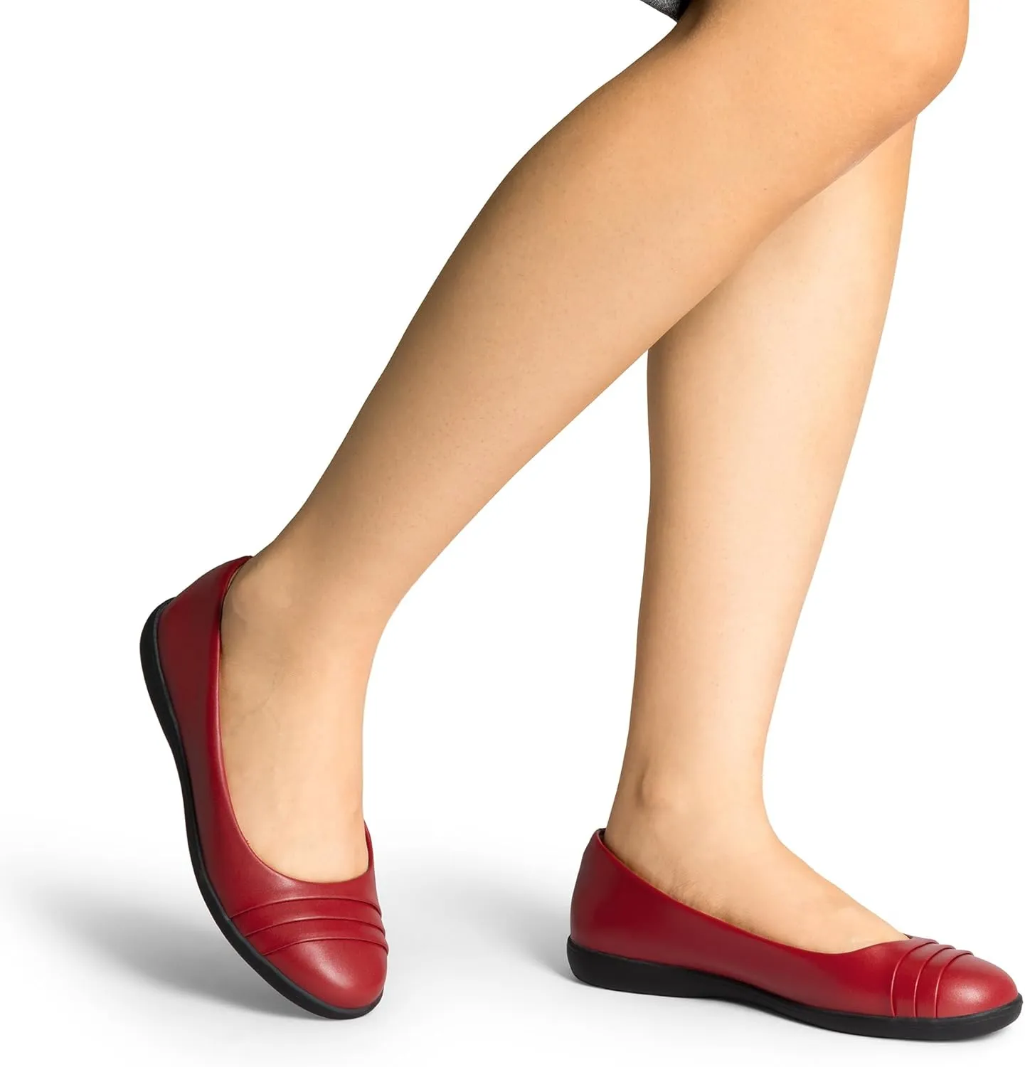 DREAM PAIRS Womens Comfortable Ballet Flats, Business Office Dress Shoes, Dressy Round Toe Slip On Work Flats