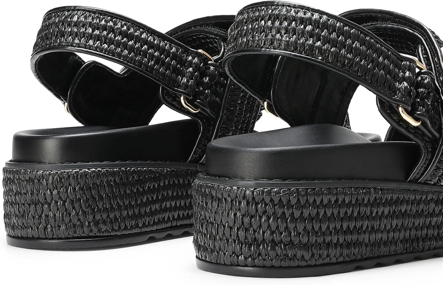 DREAM PAIRS Women's Low Wedge Sandals Comfortable Arch Support Platform Open toe Casual Dressy Flat Summer Sandals with Adjustable Straps