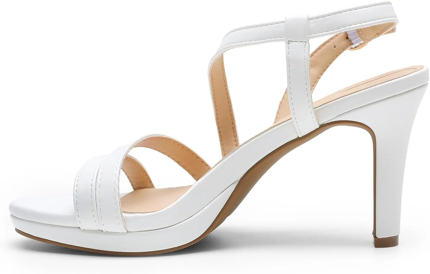 DREAM PAIRS Women's Platform Strappy Heels High Heeled Sandals Open Toe Comfortable Dressy Shoes with Adjustable Ankle Strap
