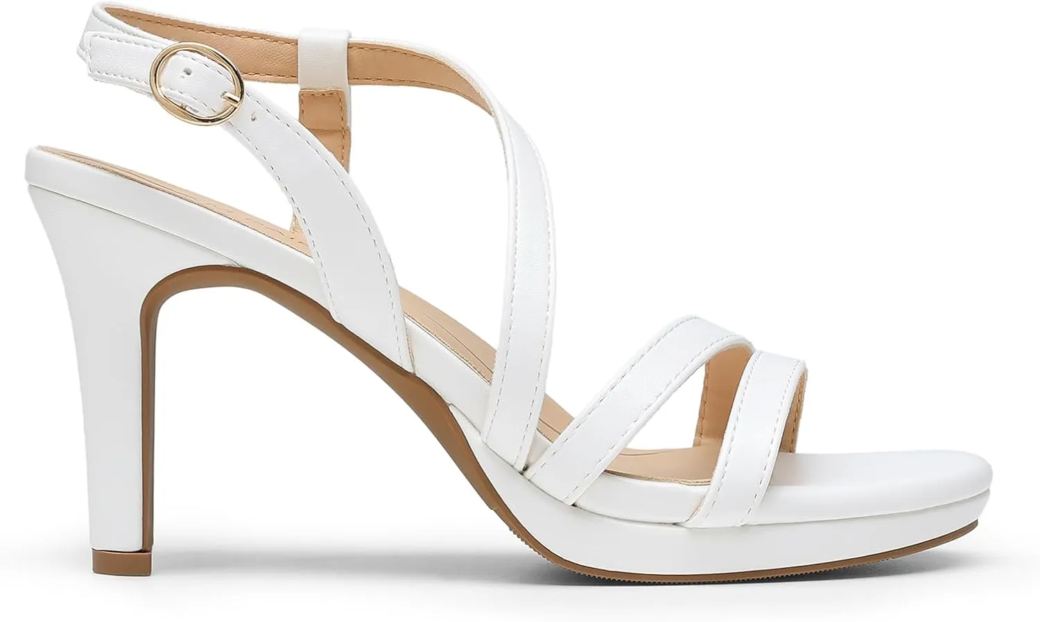 DREAM PAIRS Women's Platform Strappy Heels High Heeled Sandals Open Toe Comfortable Dressy Shoes with Adjustable Ankle Strap