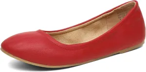 DREAM PAIRS Women's Sole-fina Solid Plain Walking Classic Ballet Flats Shoes