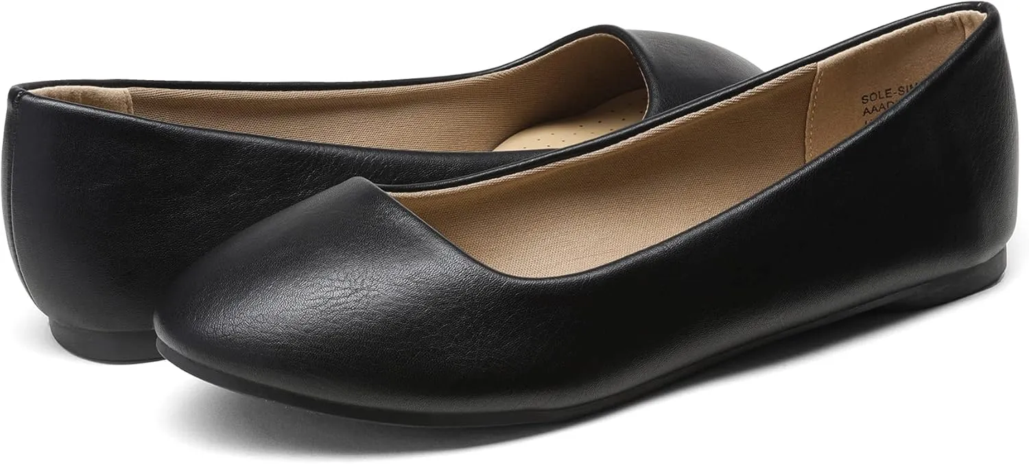 DREAM PAIRS Women's Sole-Simple Ballerina Walking Flats Shoes